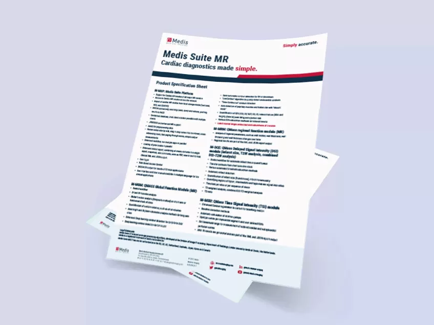 Medis Suite MR Product Spec Sheet